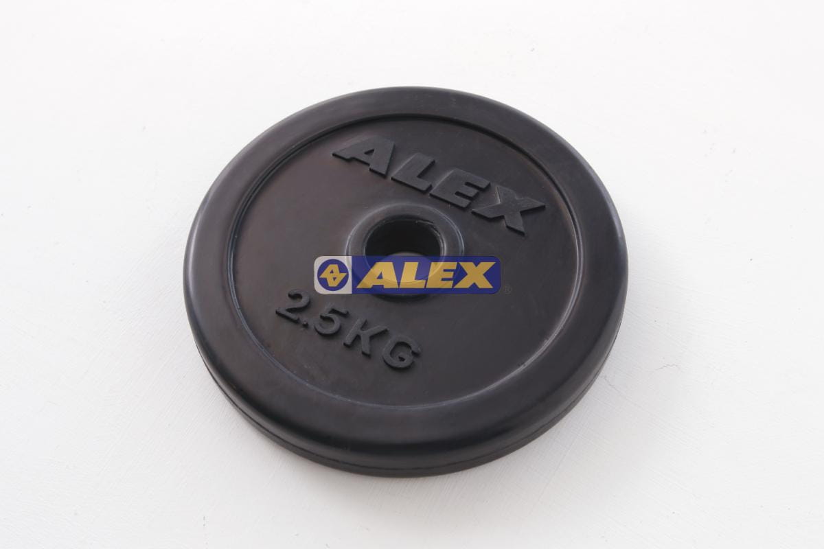 【ALEX】 A1903 包膠槓片(對)-5kg (2.5kg*2)舉重/健身/重訓 0