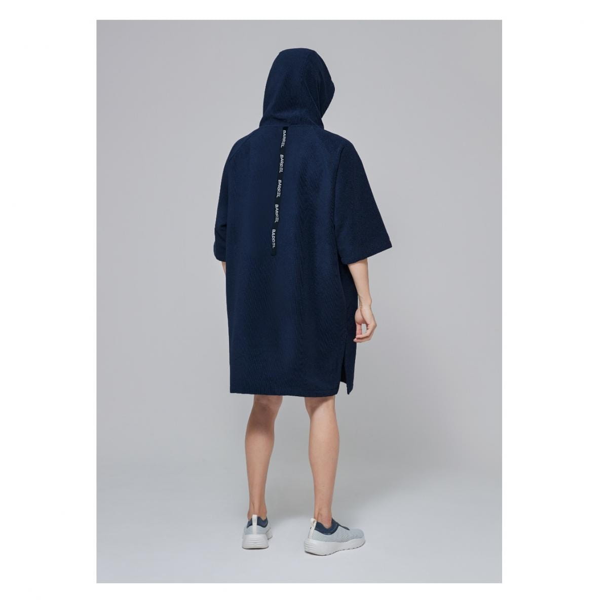 【BARREL】BASIC ZIP-UP PONCHO TOWEL 單色毛巾衣 #NAVY 3