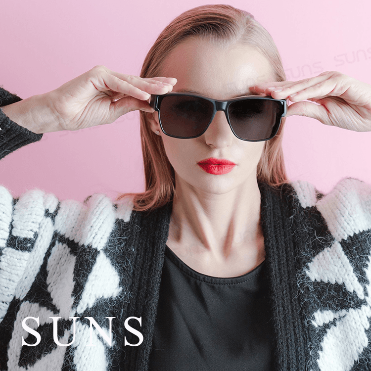 【suns】時尚方框經典黑框偏光太陽眼鏡 抗UV400 (可套鏡) 1