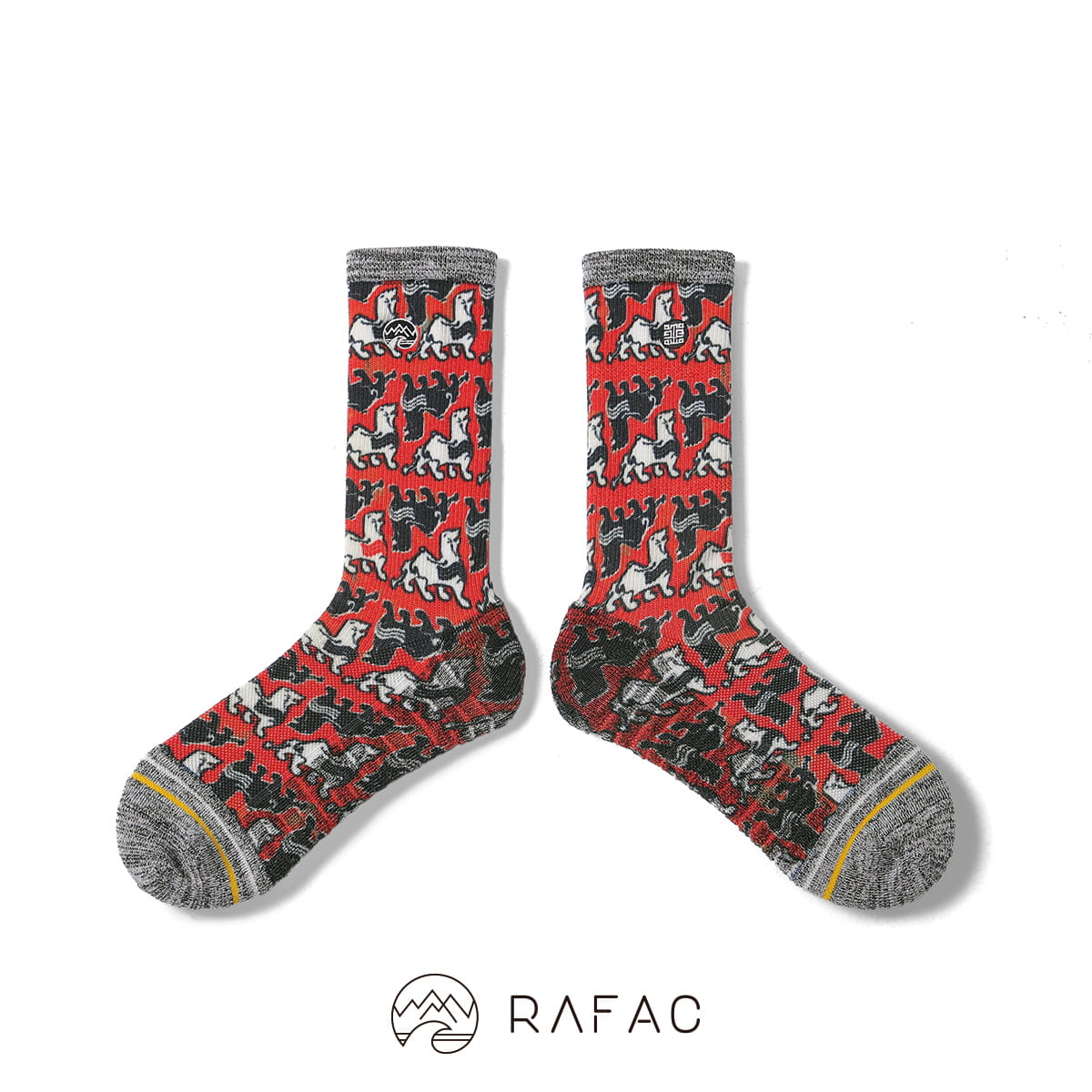 【RAFAC】故宮x RAFAC咖啡紗機能動動襪-玉辟邪-吉祥紅 0