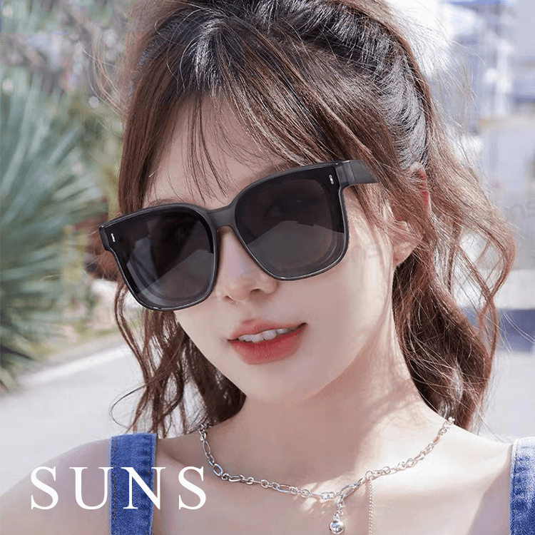 【suns】時尚韓版ins大框偏光太陽眼鏡 霧透灰框 抗UV400 (可套鏡) 4