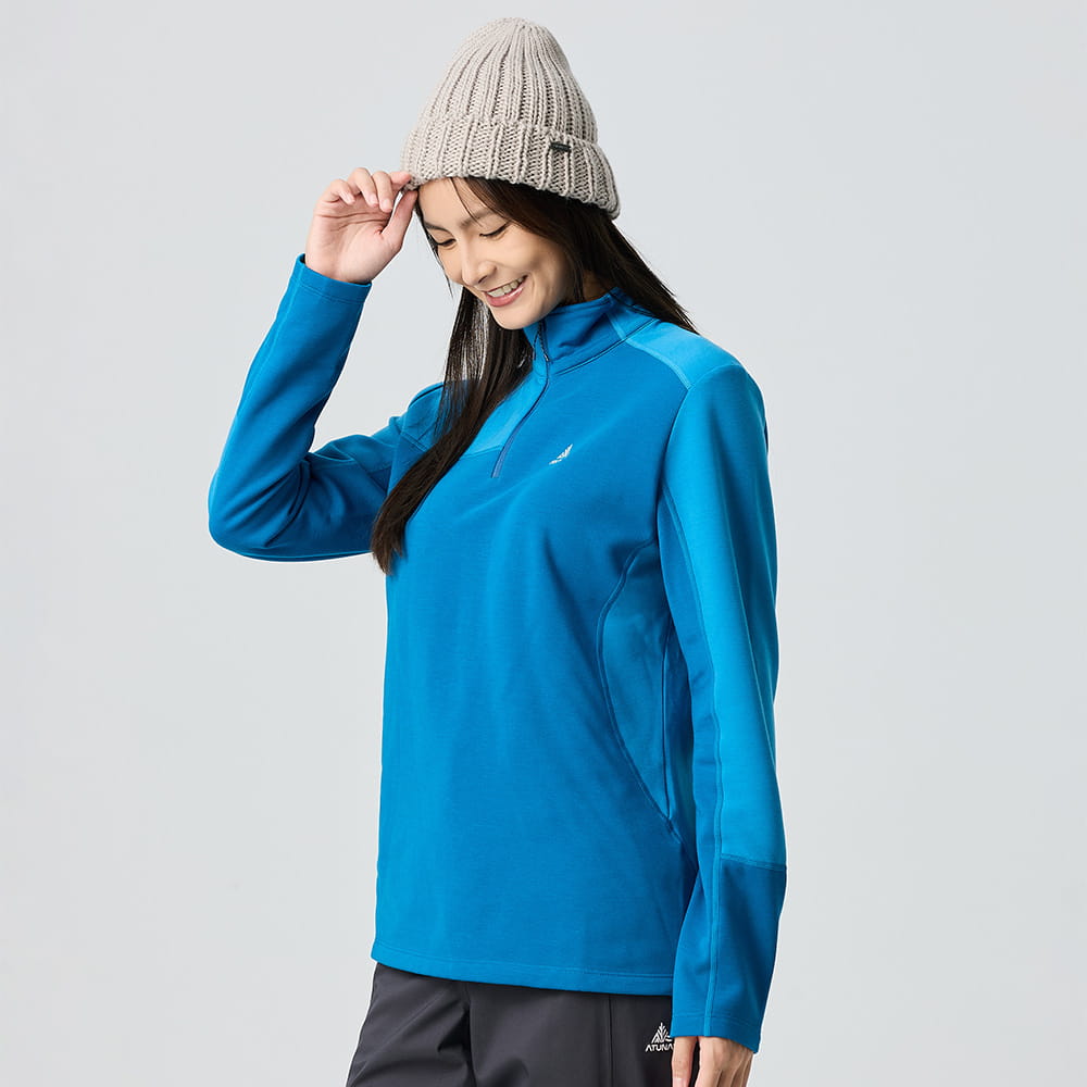 女款保暖拉鍊衫/透氣保暖(A1PS2524W中層衣/刷毛保暖/專業登山) 2