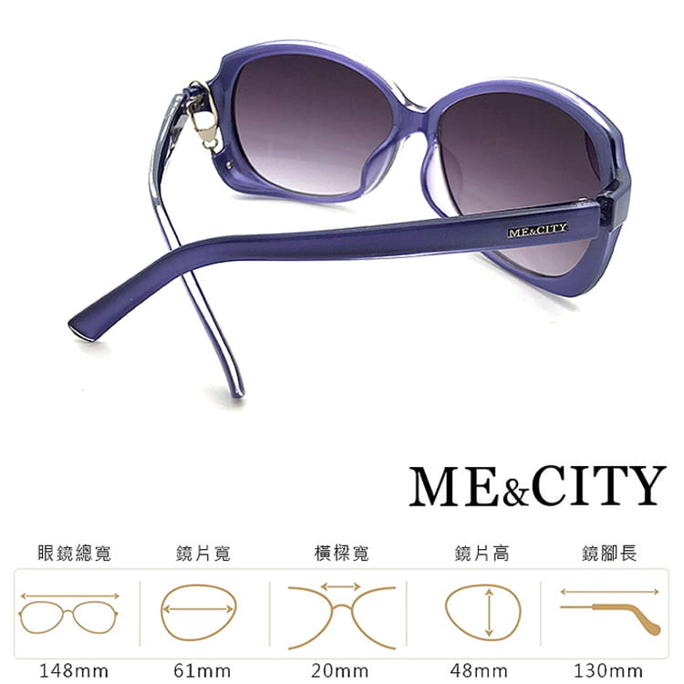 【ME&CITY】 甜美心型鎖鍊太陽眼鏡 抗UV (ME 1224 F07) 12