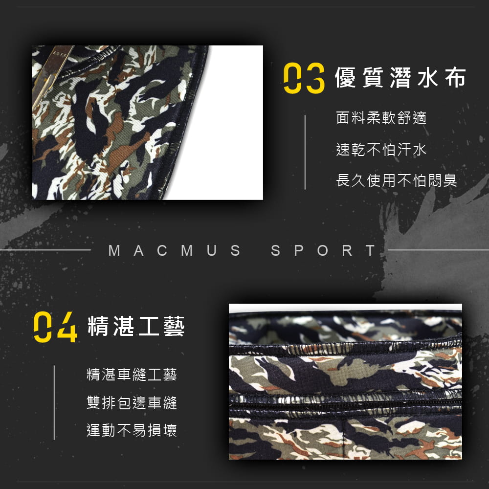【MACMUS】超爆汗大容量收納登山貼身運動腰帶｜迷彩款 6