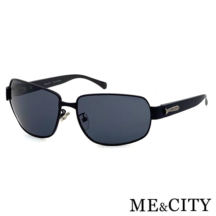 【ME&CITY】 義式紳士黑質感方框太陽眼鏡 抗UV (ME 110013 L600) 4