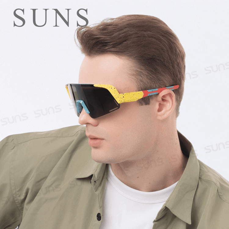 【suns】MIT戶外運動大框偏光墨鏡 風鏡柱面 炫彩框 抗UV400【S517】 2
