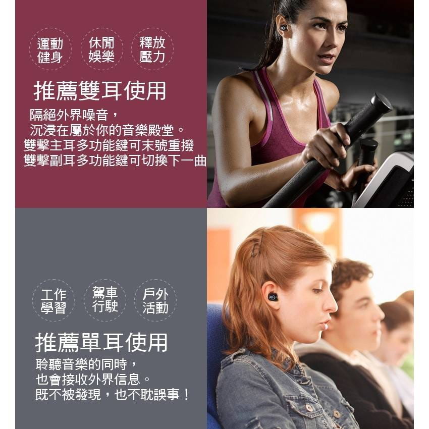 迷你科技藍芽雙耳無線耳機充電倉 台灣NCC認證 來電報號 雙耳 聽音樂  開車通話 運動 上課 遊戲 5
