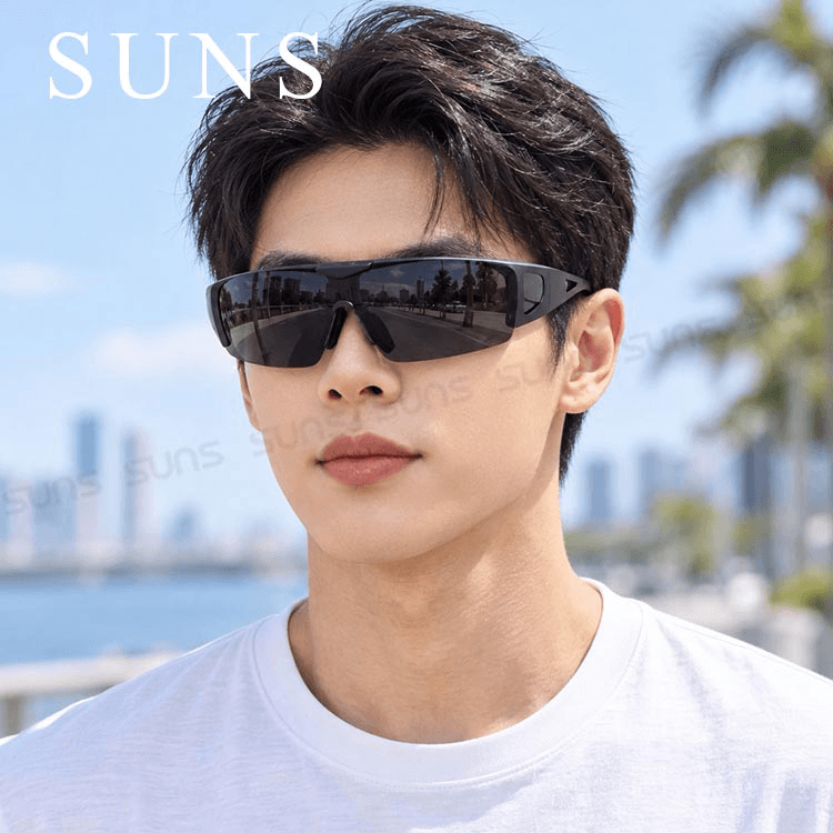 【suns】休閒上翻式偏光太陽眼鏡 經典黑 (可套鏡) 2