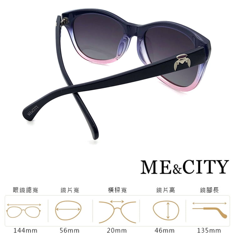 【ME&CITY】 永恆之翼時尚太陽眼鏡 抗UV (ME 120031 F051) 13