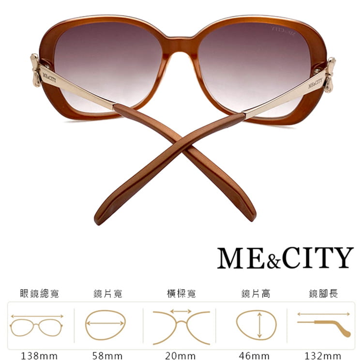 【ME&CITY】 典藏高貴蝴蝶結太陽眼鏡 抗UV (ME 120021 J362) 12