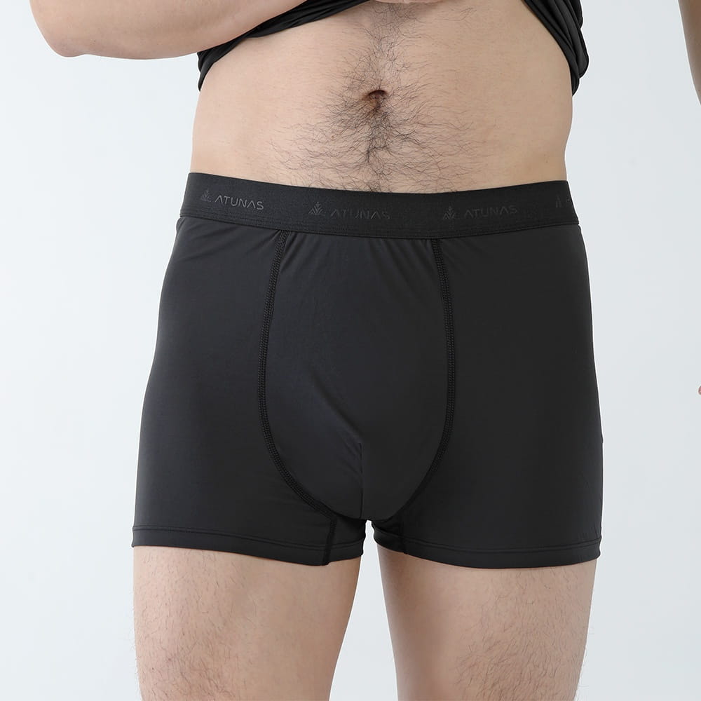 ATUNAS歐都納男款零著感抑菌涼感平口內褲(A1UCGZ12M黑) 5