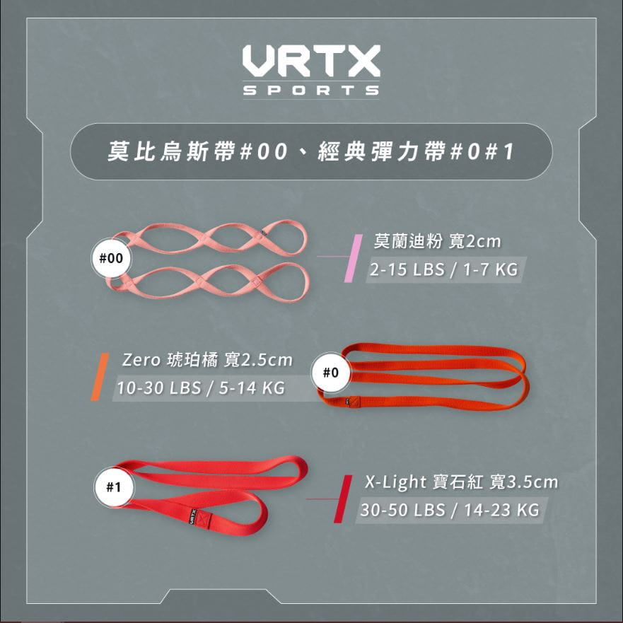 VRTX Sports  編織彈力帶(10-30磅)-琥珀橘 11