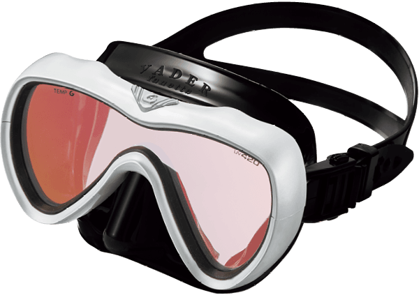 GULL VADER Fanette Mask UV420AR 日製頂級矽膠潛水面鏡 黑矽膠/白 0