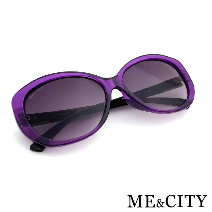 【ME&CITY】 時尚夜霓紫簡約太陽眼鏡 抗UV (ME 1202 H05) 9