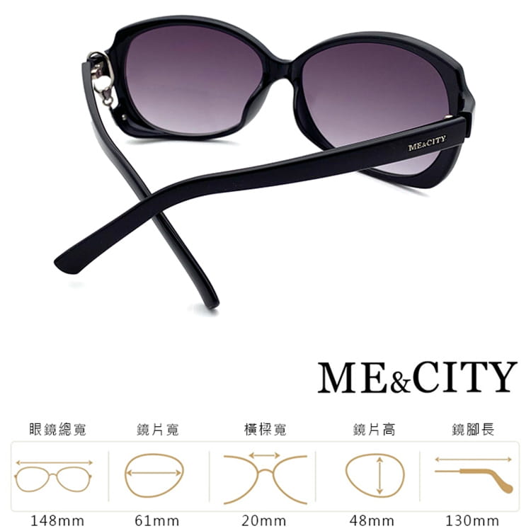 【ME&CITY】 甜美心型鎖鍊太陽眼鏡 抗UV (ME 1224 L01) 10