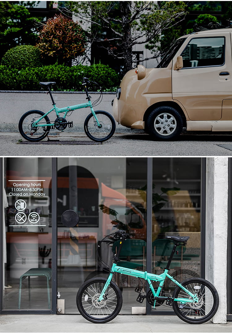 BIKEONE L20 DISC-SP 20吋21速日本轉把SHIMANO變速系統碟煞摺疊車 16