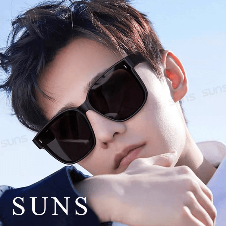 【suns】時尚韓版ins大框偏光太陽眼鏡 霧黑框 抗UV400 (可套鏡) 2