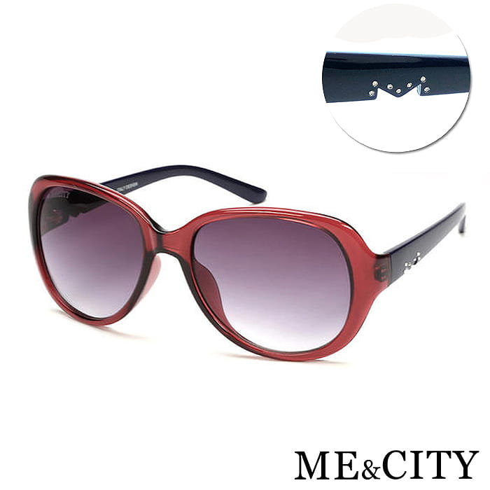 【ME&CITY】 歐美精緻M字母鑲鑽太陽眼鏡 抗UV (ME 1215 E01) 0