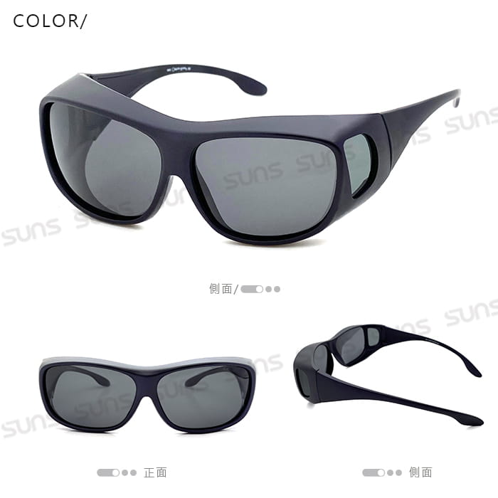 【suns】砂黑鋁紫偏光太陽眼鏡  抗UV400 (可套鏡) 3
