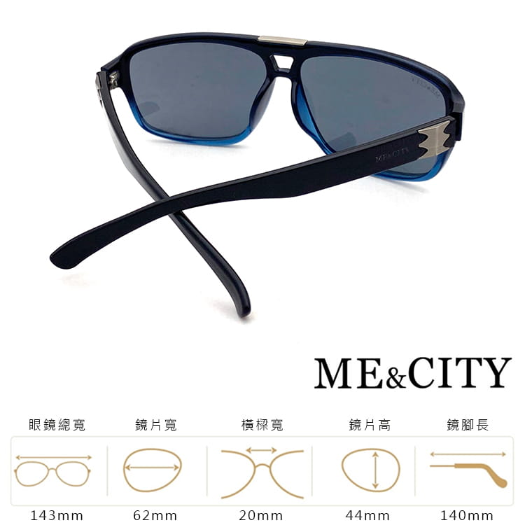 【ME&CITY】 復古紳士飛官框太陽眼鏡 抗UV400 (ME 1105 F01) 7
