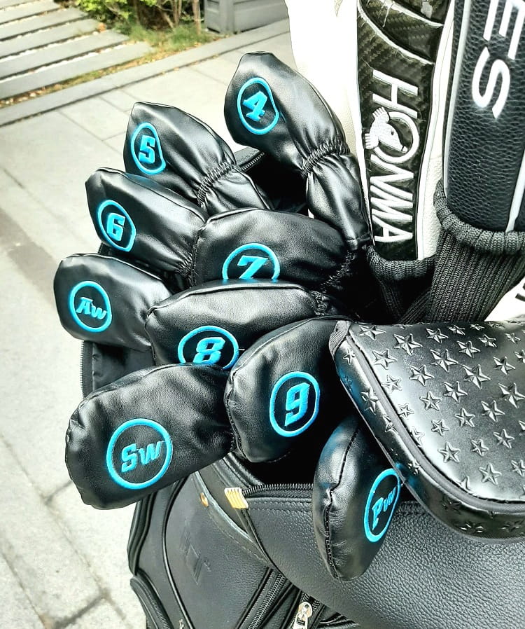 Golf 高爾夫全新款素色仿皮鐵桿套 (一組9個)【GF22002】 8