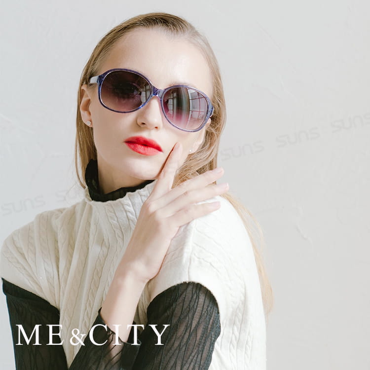 【ME&CITY】 時尚歐美透明紋路太陽眼鏡 抗UV (ME 1219 H01) 2