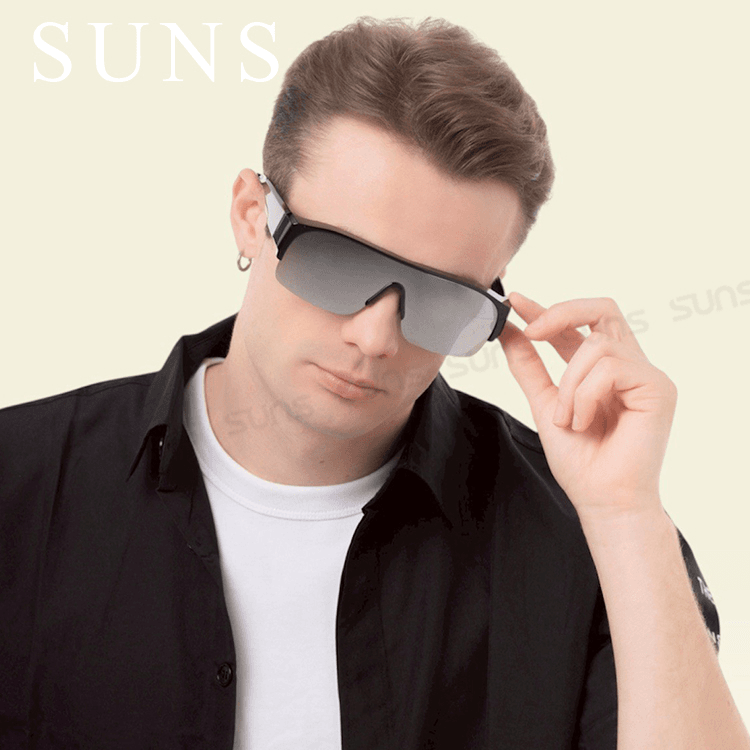 【suns】大框墨鏡 白水銀偏光太陽眼鏡 抗UV400 (可套鏡) 3