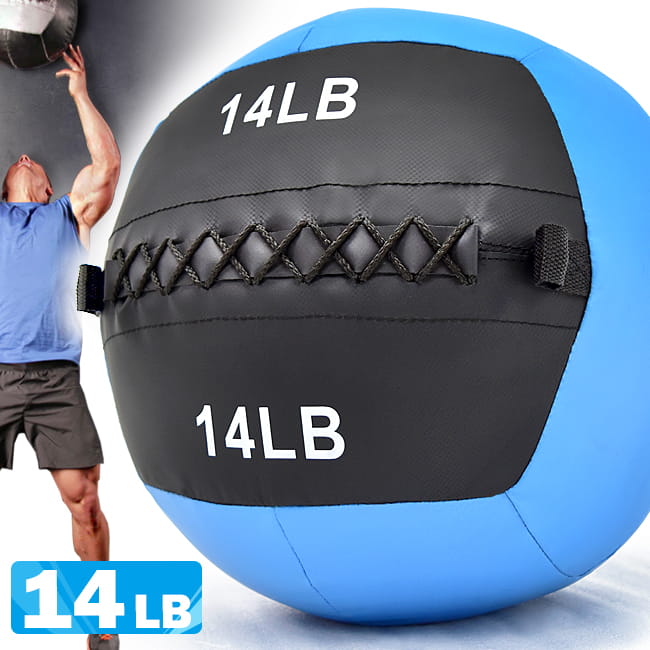 負重力14LB磅軟式藥球 (6.3KG舉重量訓練球wall ball/壁球牆球沙球沙袋沙包) 0