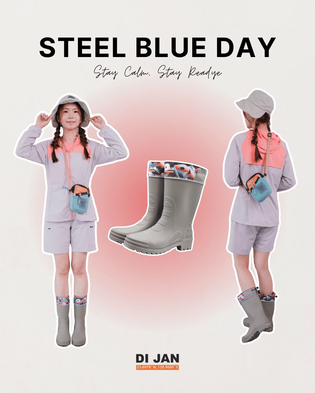 DI JAN中筒雨靴-黑 13