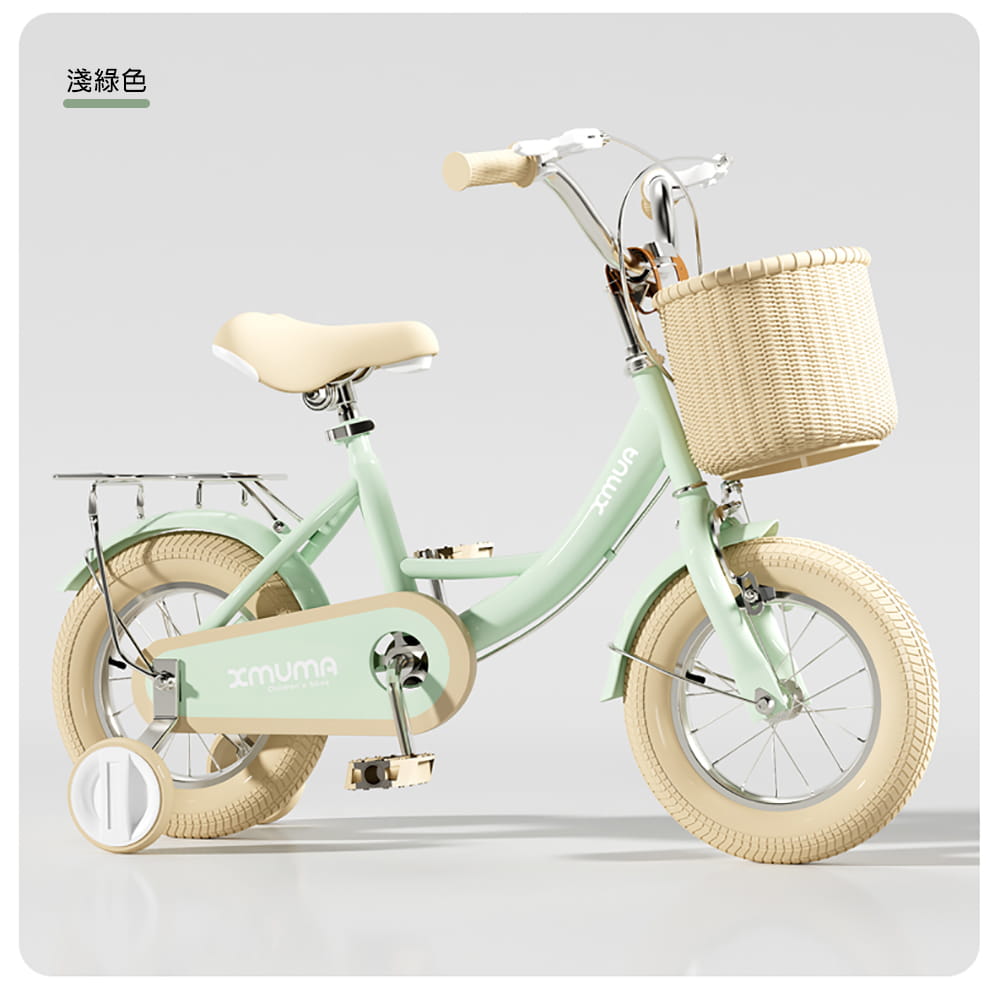 BIKEONE MINI19 LITE 14吋小時光兒童腳踏車附輔助輪.前後擋泥板後貨架兒童自行車 16