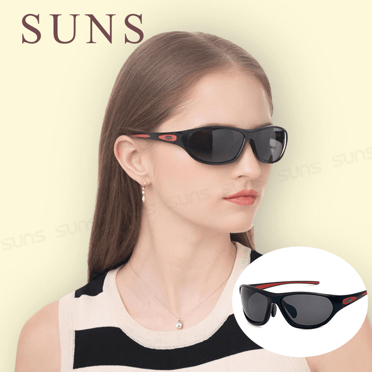 【suns】運動偏光眼鏡 可調式鼻墊 防滑設計/包覆性好 抗UV400 S4023 0