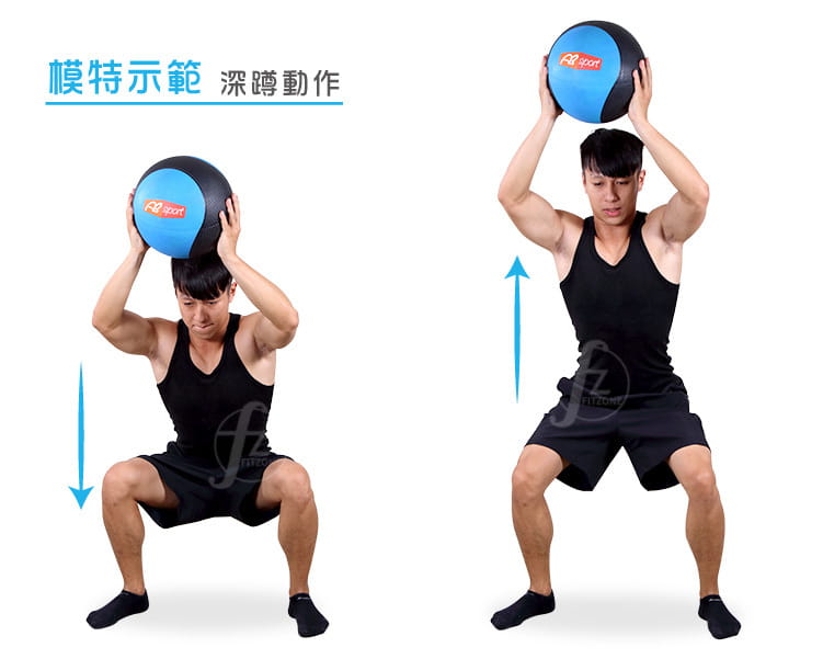 【ABSport】橡膠重力球（7KG／黑款）／健身球／重量球／藥球／實心球／平衡訓練球 5