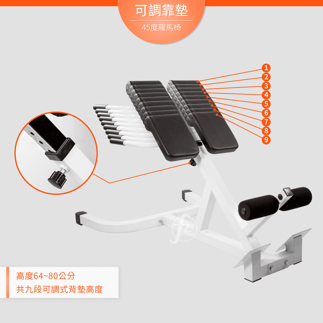 【ABSport】45度羅馬椅∕腰背訓練器∕伸展∕健身 2