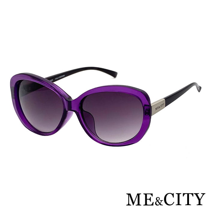 【ME&CITY】 時尚夜霓紫簡約太陽眼鏡 抗UV (ME 1202 H05) 6