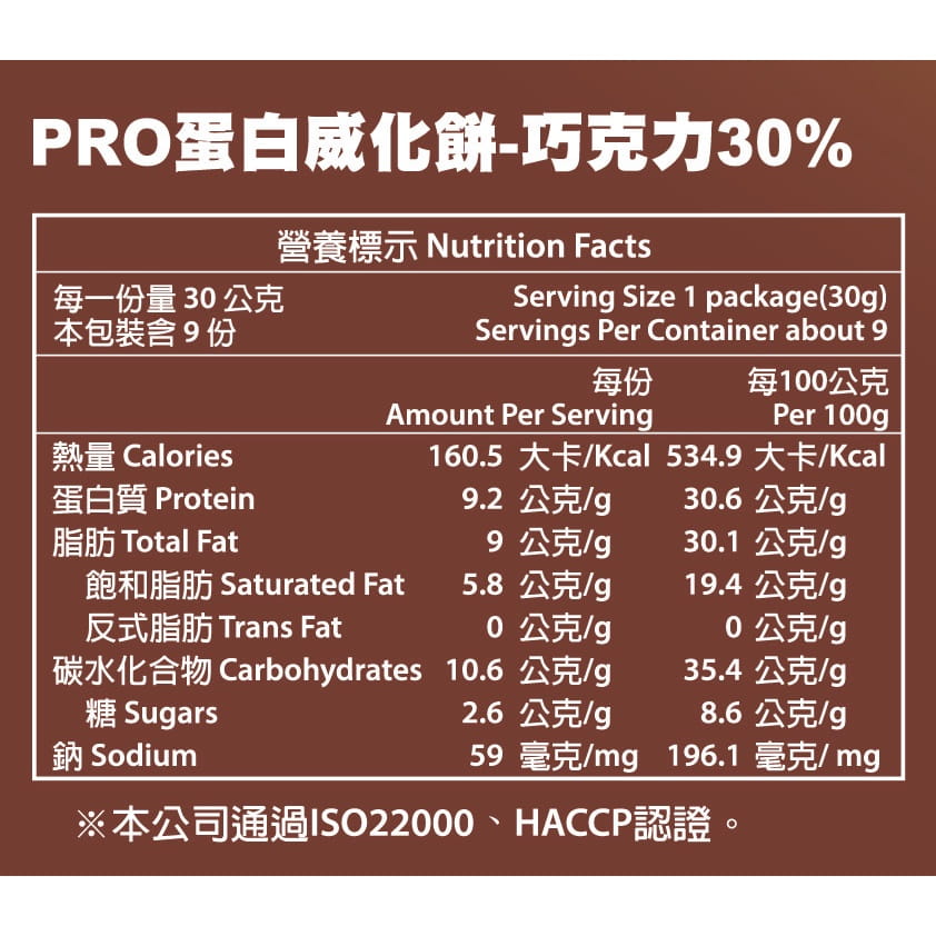【Walkplus】PRO蛋白威化餅30%/每盒9片270g/莓果/巧克力/台灣製/現貨/分離高蛋白 2