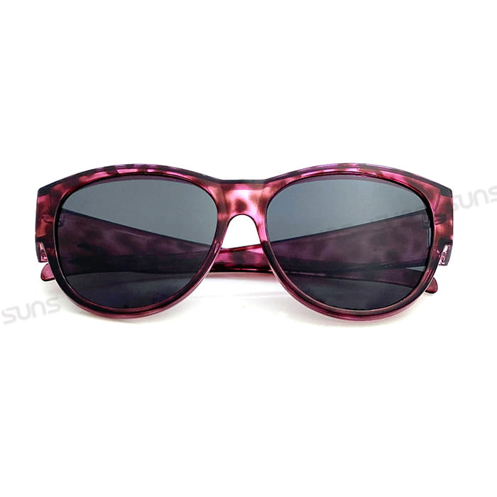 【suns】時尚豹紋紫紅偏光太陽眼鏡 抗UV400 (可套鏡) 4