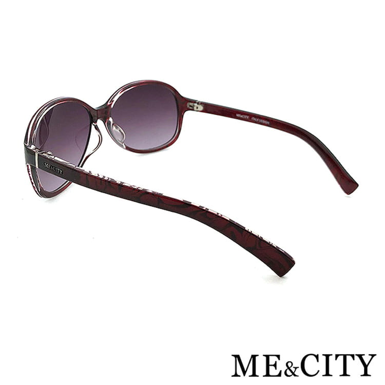 【ME&CITY】 時尚歐美透明紋路太陽眼鏡 抗UV (ME 1219 E03) 11