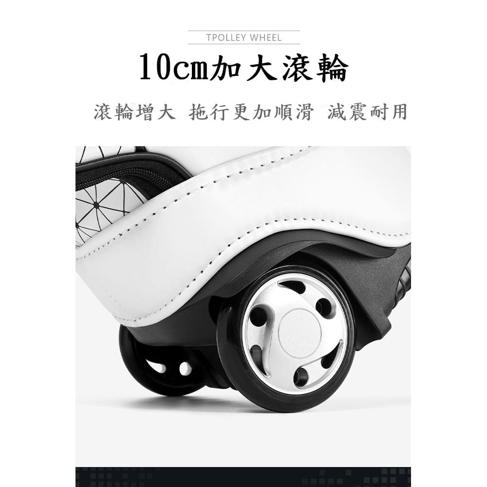 【CAIYI 凱溢】PGM 高爾夫格子球包 女士帶輪拉桿高爾夫球袋 6