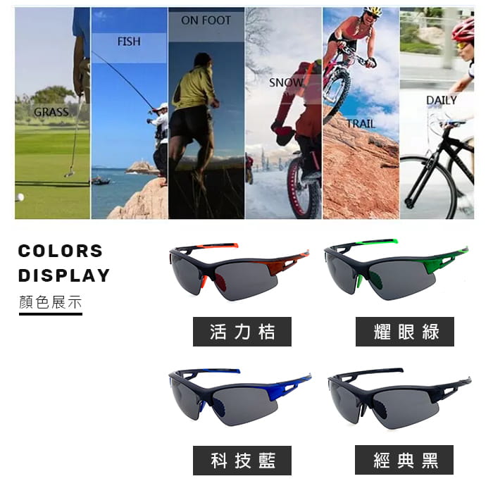 【suns】運動偏光墨鏡 透氣/防眩光/防滑/抗紫外線 S181 4