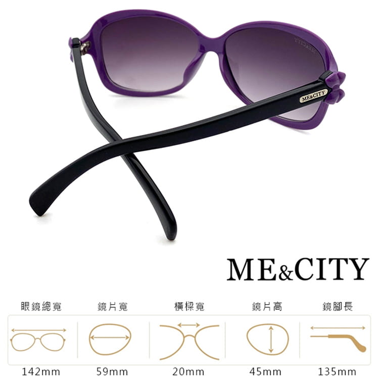 【ME&CITY】 甜美蝴蝶結時尚太陽眼鏡  抗UV (ME 120030 L000) 12