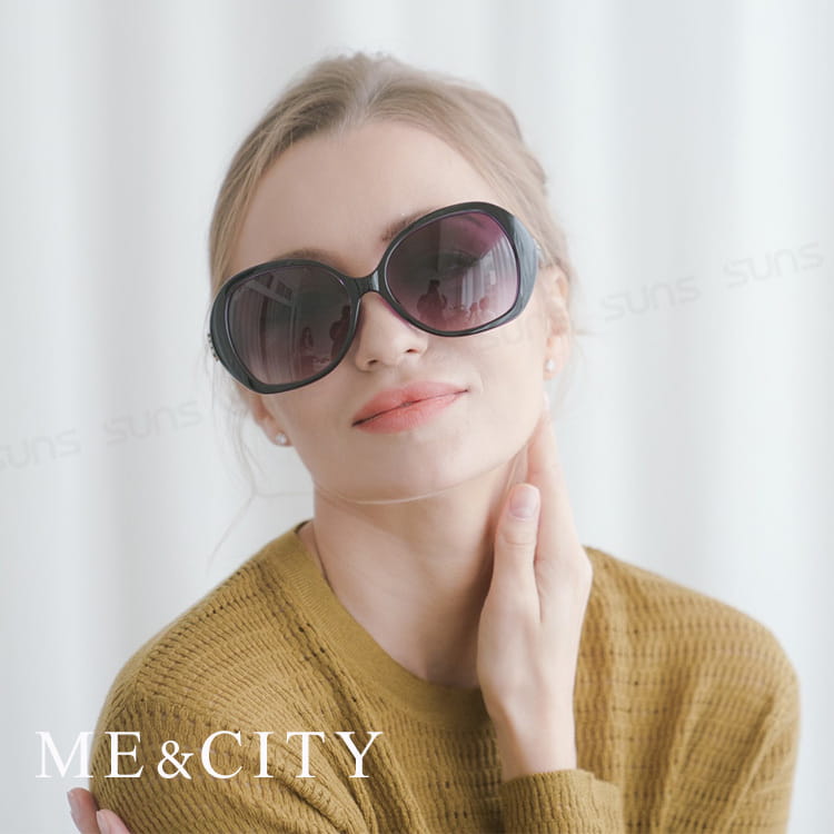 【ME&CITY】 歐美質感蝶飾太陽眼鏡 抗UV(ME 1206 L01) 2