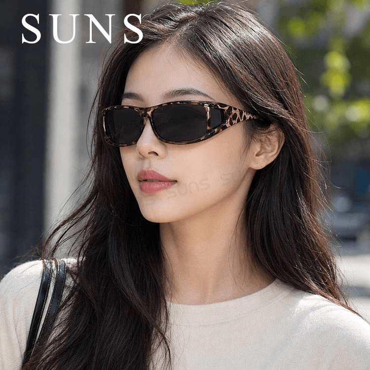 【suns】個性豹紋茶 偏光太陽眼鏡 抗UV400 (可套鏡) 2