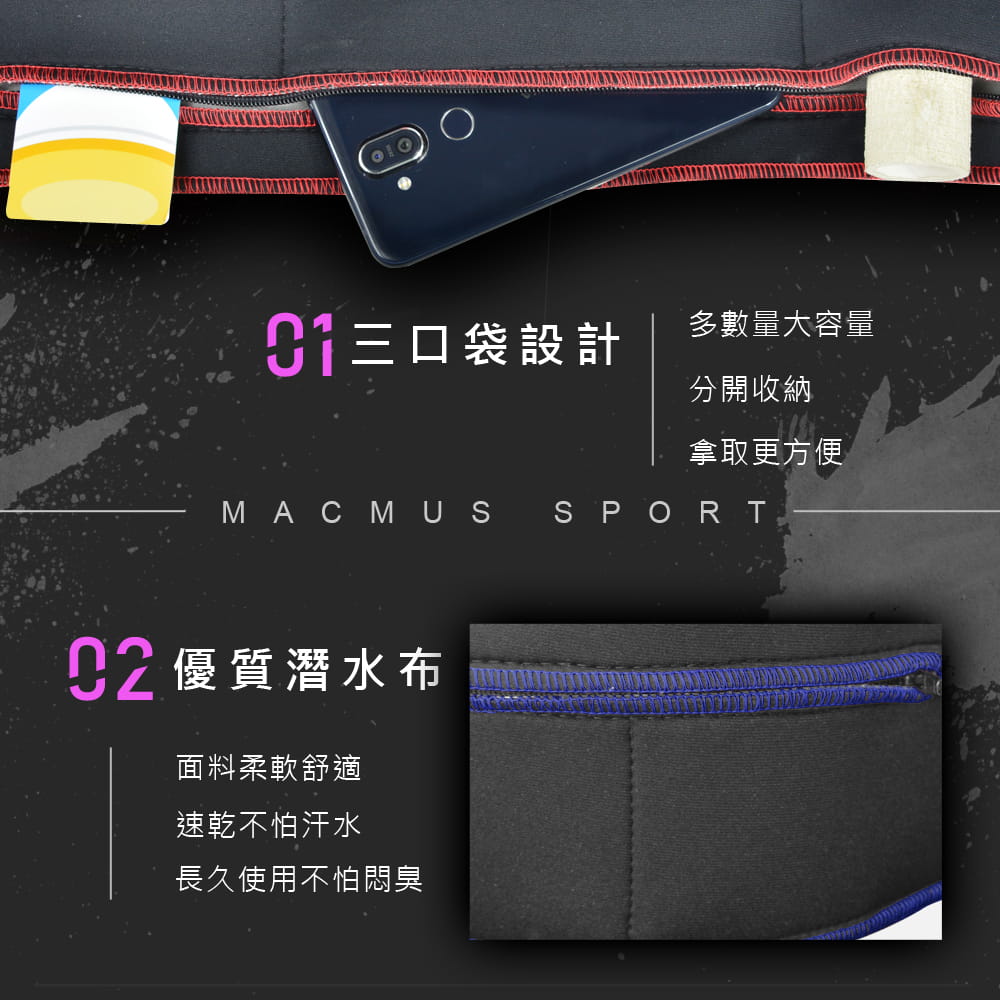 【MACMUS】4.5磅 大容量收納負重運動腰帶｜究極灰 8