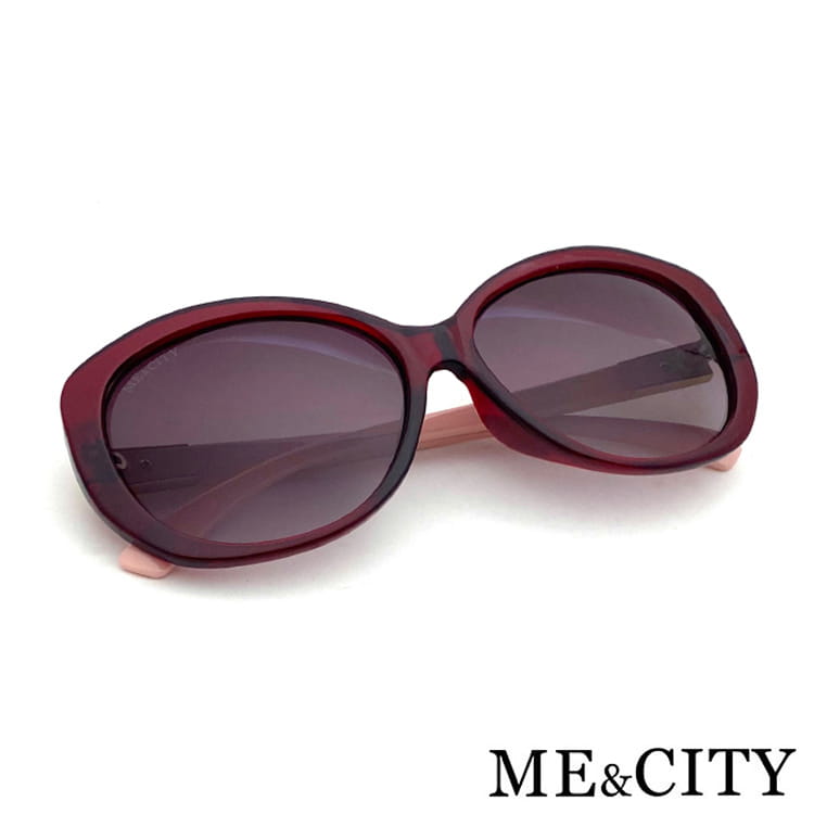 【ME&CITY】 時尚甜美酒紅簡約太陽眼鏡 抗UV (ME 1202 E06) 9